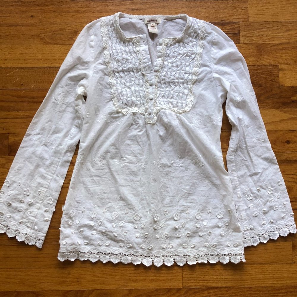 Sundance embroidered peasant top
